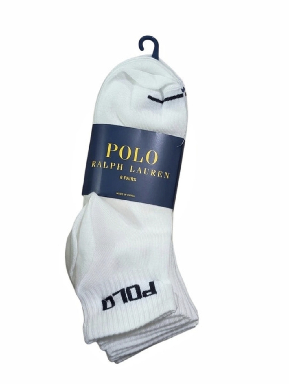 Polo Ralph Lauren 8-Pair Crew Socks White Crew Socks 8-Pair NWT